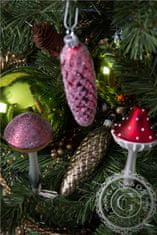 Decor By Glassor Vianočná ozdoba huba s hnedým klobúčikom
