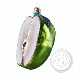 Decor By Glassor Sklenené jablko zelené