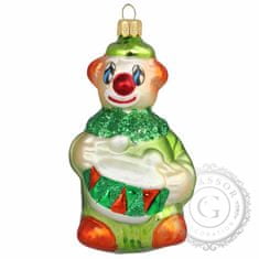 Decor By Glassor Vianočná figúrka – klaun s bubienkom