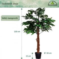 Greatstore PLANTASIA Umelý strom mangovník, 120 cm