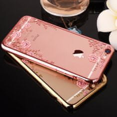 IZMAEL Diamant flower puzdro pre Apple iPhone 7 / iPhone 8 / iPhone 2020 / iPhone 2022 - Zlatá KP18098