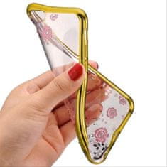 IZMAEL Diamant flower puzdro pre Apple iPhone 7 / iPhone 8 / iPhone 2020 / iPhone 2022 - Zlatá KP18098