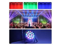 Alum online LED disco DJ svetlo FLAT PAR LIGHT - 18 RGB LED diód