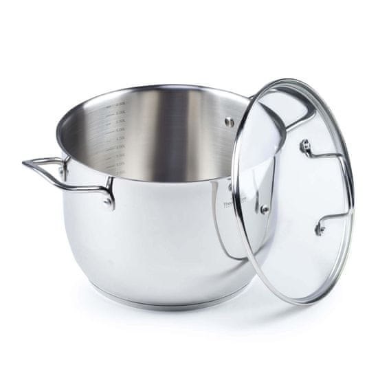 Rosmarino Oceľový hrniec Pour&Cook II so sklenenou pokrievkou 6,5 l - 24 cm