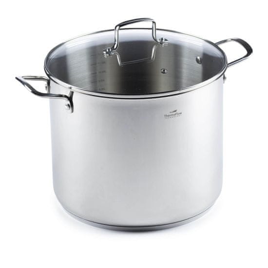 Rosmarino Oceľový hrniec Pour&Cook II so sklenenou pokrievkou 13 l - 28 cm