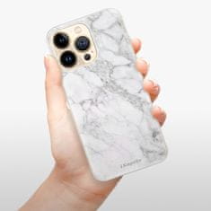 iSaprio Silikónové puzdro - SilverMarble 14 pre Apple iPhone 13 Pro