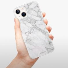 iSaprio Silikónové puzdro - SilverMarble 14 pre Apple iPhone 13