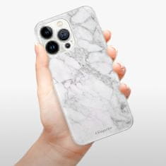 iSaprio Silikónové puzdro - SilverMarble 14 pre Apple iPhone 13 Pro Max