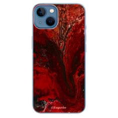 iSaprio Silikónové puzdro - RedMarble 17 pre Apple iPhone 13