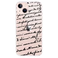 iSaprio Silikónové puzdro - Handwriting 01 - black pre Apple iPhone 13