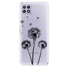 iSaprio Silikónové puzdro - Three Dandelions - black pre Samsung Galaxy A22 5G