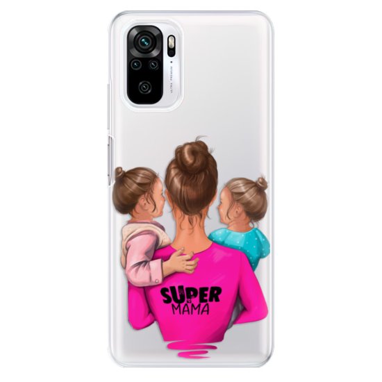 iSaprio Silikónové puzdro - Super Mama - Two Girls pre Xiaomi Redmi Note 10 / Note 10S