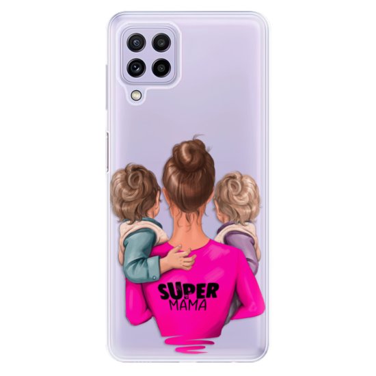 iSaprio Silikónové puzdro - Super Mama - Two Boys pre Samsung Galaxy A22