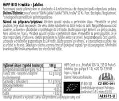 HiPP BIO Hippies Hruška-Jablko od uk. 4-6. mesiace, 6 x 100 g