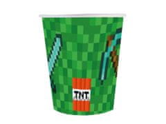 Párty kelímky papierové - Pixel - Minecraft - 250 ml - 6 ks