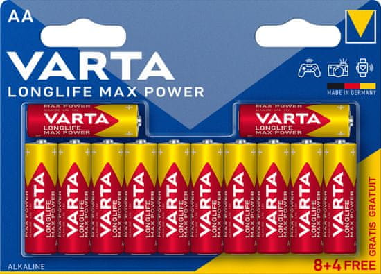 VARTA Longlife Max Power 8 + 4 AA (Double blister) 4706101462