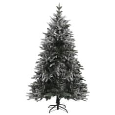 Vidaxl Zasnežený umelý vianočný stromček zelený 120 cm PVC a PE
