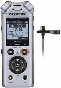 moderný diktafón olympus ls-p1 usb aaa batérie 39h slot pre kartu elegantný dizajn štíhle telo wav pcm mp3 nahrávanie rec tlačidlo