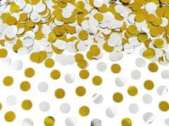 PartyDeco Vystreľovacie konfety strieborno-zlaté 60cm