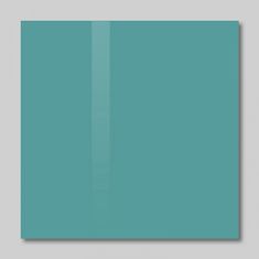 SOLLAU Sklenená magnetická tabuľa zelená smaragdová 48 x 48 cm