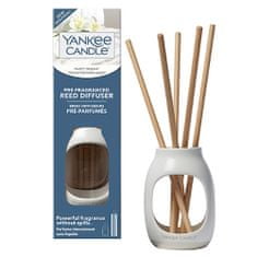 Yankee Candle Vonné steblá , Nadýchané uteráky, 5 tyčiniek, biela váza