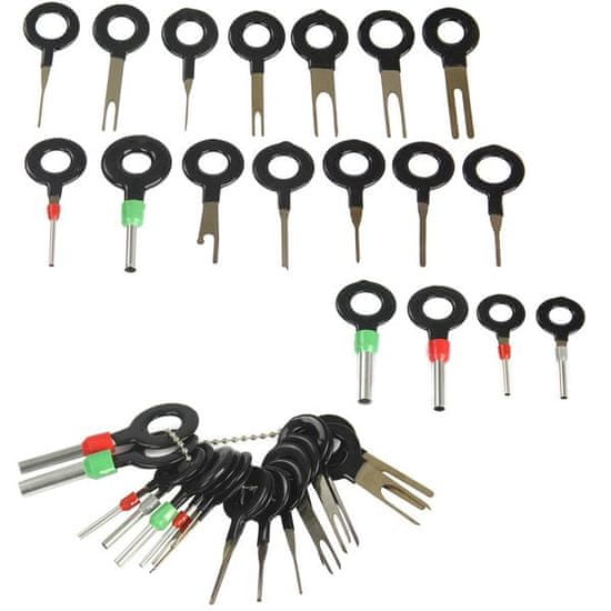 MAR-POL Špeciálne kľúče na vypichovanie konektorov, sada 18ks M57467