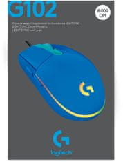 Logitech G102 Lightsync (910-005801), modrá