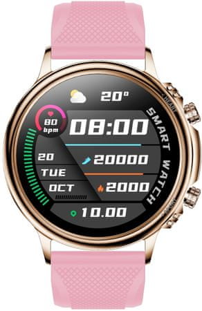 Carneo Prime Slim inteligentné hodinky smartwatch krásne prevedenie vymeniteľný remienok Bluetooth 4.2 technológia 7 športových režimov tep kalórie krokomer merač vzdialenosti monitoring spánku pohybový senzor prehrávanie hudby fotenie pomocou hodiniek len 9 mm tenké anti lost funkcia IP67 krytie odolné vode a potu body battery kardio index monitoring spánku meranie SpO2 meranie krvného tlaku temperované sklo elegantné inteligenenté hodinky výkonné hodinky dlhá výdrž batérie