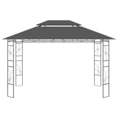 Petromila vidaXL Altánok 4x3x2,7 m antracitový 160 g/m²