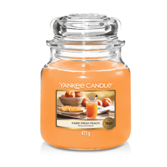 Yankee Candle FARM FRESH PEACH Stredná sviečka 411g