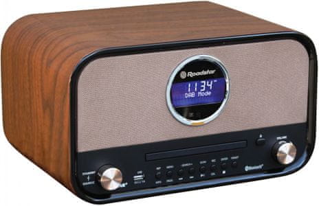 moderný rádiomagnetofón roadstar hra1782d bt bluetooth aux in usb port aux in cd mechanika fm dab tuner retro dizajn