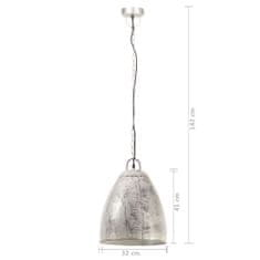 Petromila vidaXL Industriálna závesná lampa 25 W strieborná 32 cm okrúhla E27