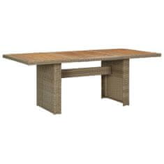 Petromila vidaXL Záhradný jedálenský stôl, hnedý 200x100x74 cm, polyratan