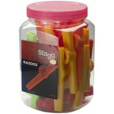 Stagg kážu-30, farebné kazoo, 30 ks