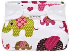 T-tomi Ortopedické abdukčné nohavičky - patentky, pink elephants 5-9 kg