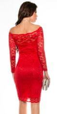 Amiatex Dámske šaty 74533 + Nadkolienky Gatta Calzino Strech, červená, 14