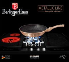 Berlingerhaus Panvica s mramorovým povrchom súprava 3 ks Rosegold Metallic Line