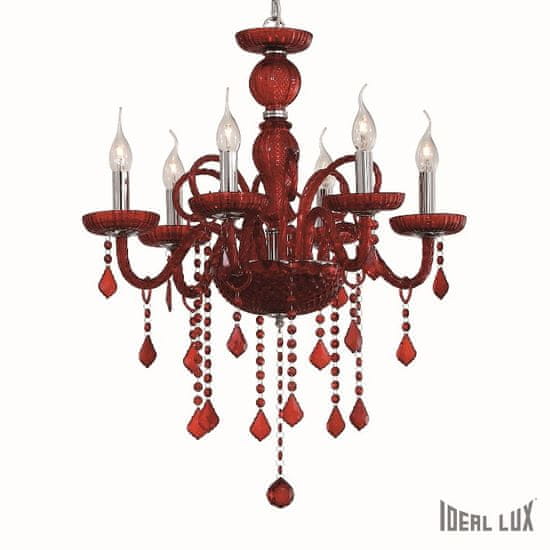 Ideal Lux Ideal Lux Giudecca SP6 ROSSO SVIETIDLO ZÁVESNÉ 027418