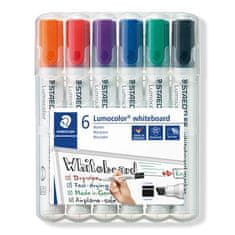 Staedtler Popisovač na bielu tabuľu 351 B WP6 "Lumocolor 351 B", sada, 6 farieb, klinový hrot 351 B WP6