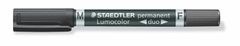 Staedtler Permanentný popisovač "Lumocolor 348 Duo", čierna, kužeľový hrot, F/M, obojstranný, 348-9