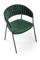 Halmar Jedálenská stolička K426 - tmavozelená / čierna
