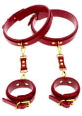 taboom TABOOM Bondage In Luxury Wrist to Thigh Cuff Set (Red)