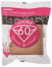 Hario papierové filtre V60-01 100 ks, nebielené