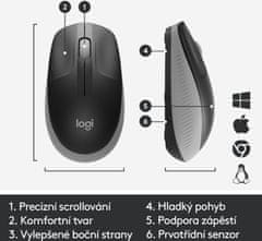 Logitech M190, šedá (910-005906)