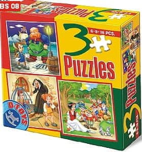 Pinokio, Chalúpka, Snehulienka - DETSKÉ PUZZLE