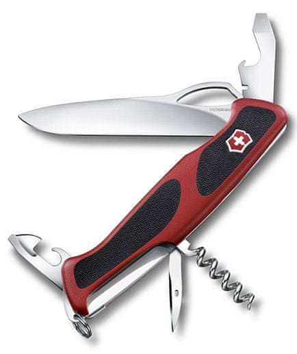 Victorinox 0.9553.MC RangerGrip 61 multifunkčný nôž 130 mm, červeno-čierna, 11 funkcií