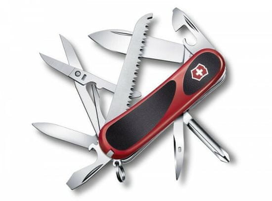 Victorinox 2.4913.C EvoGrip 18 multifunkčný nôž 85 mm, čierno-červená, 15 funkcií