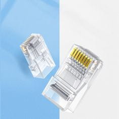 Ugreen 100x konektor RJ45 8P8C Cat6, priesvitný