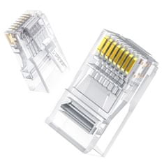 Ugreen 100x konektor RJ45 8P8C Cat6, priesvitný