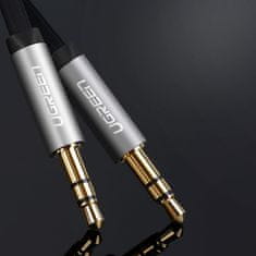 Ugreen Flat audio kábel 3.5mm mini jack 2m, strieborný